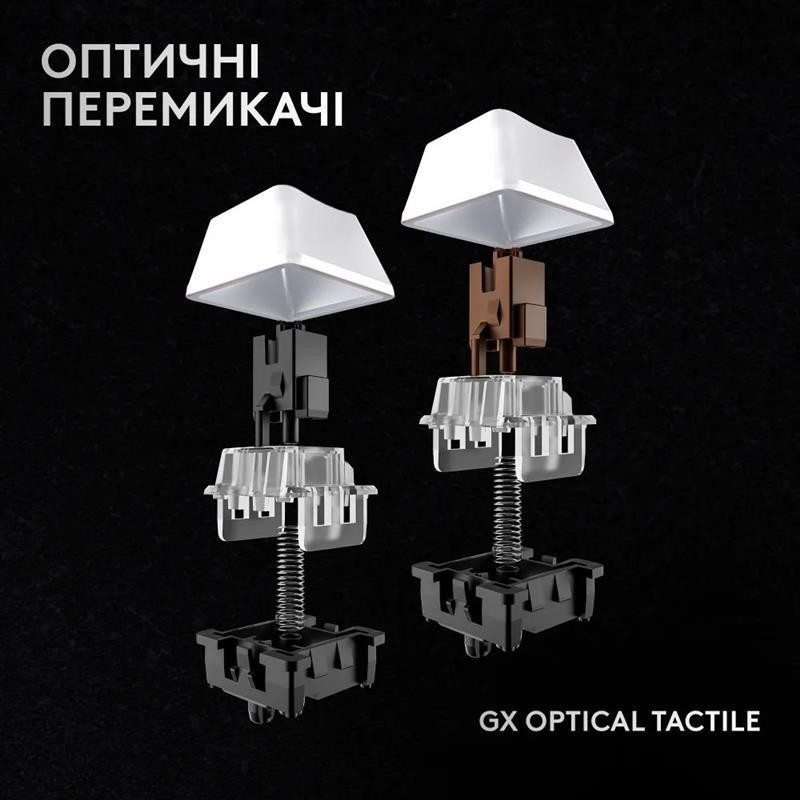 Клавіатура Logitech G PRO X 60 TKL GX Optical Tactile White (920-011930) Білий Харьков - изображение 7