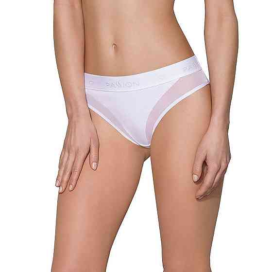 Трусики з прозорою вставкою Passion PS002 PANTIES XL, white Sex Aura Київ