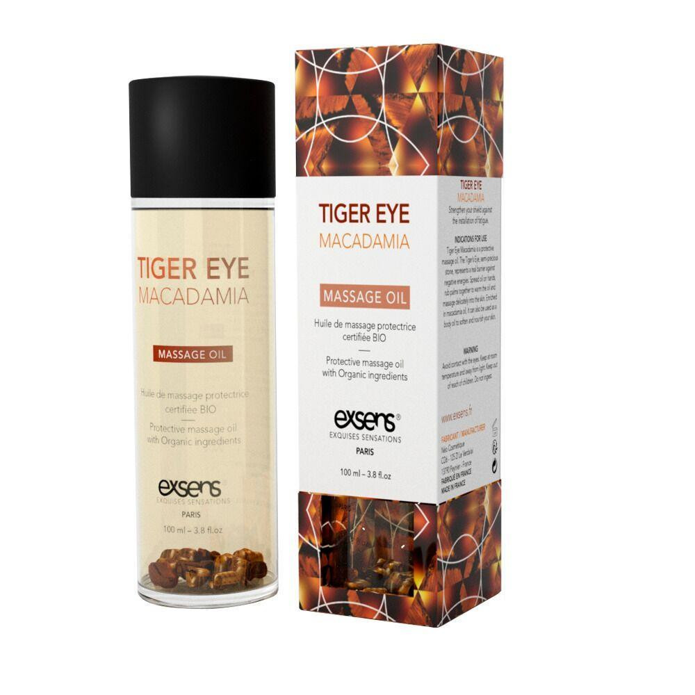 Массажное масло EXSENS Tiger Eye Macadamia (защита с тигровым глазом) 100мл, натуральное Sex Aura Киев - изображение 1