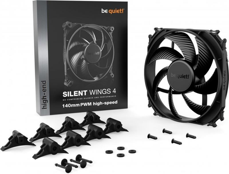 Вентилятор be quiet! Silent Wings 4 140mm PWM high-speed (BL097), 140x140x25 мм, 4-pin, черный ( 22446 ) Харьков - изображение 5