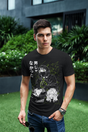 Футболка для мальчика аниме Митсуки Кога Йури Нев оверсайз (рост от 165 до 180 ) Черний AnimeJ0788m Днепр
