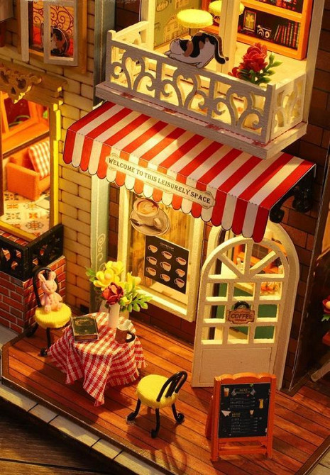 3D Румбокс DIY Coffee Slow Time House + Пылезащитный купол (ES007-B) Киев - изображение 2