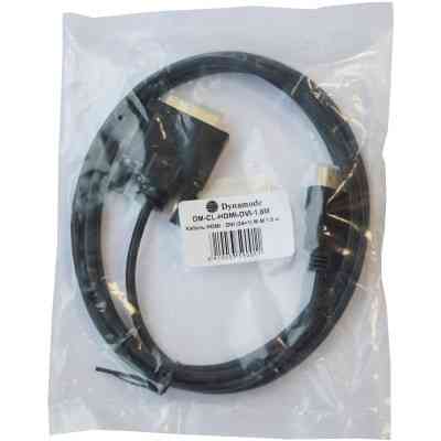 Кабель мультимедийный HDMI M to DVI M 1.8m 24+1pin Dynamode (DM-CL-HDMI-DVI-1.8M) Винница
