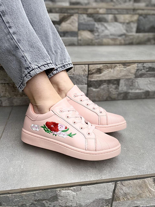 Кросівки жіночі W-122 пудра (весна-осінь, еко-шкіра) (1478) лише 39р. 38 Коломыя - изображение 1