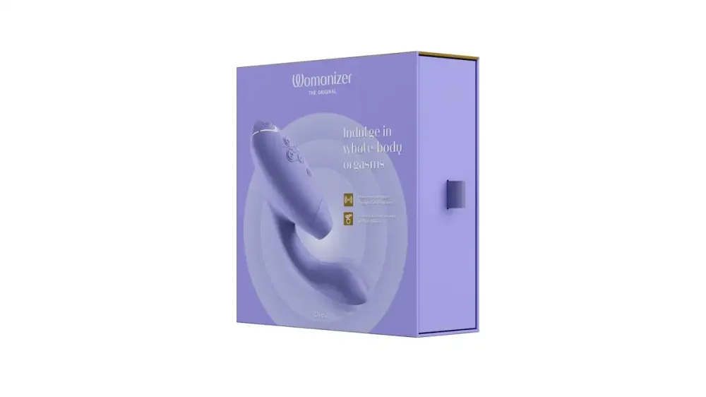 Подвійний вакуумний кліторальний стимулятор Womanizer Duo 2 - Lilac, незалежні мотори Львів - фото 9