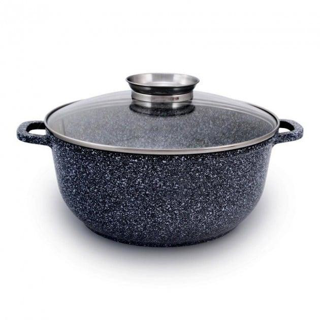 Казан UNIQUE UN-5212, 16см ,1.2 л ,мрамор/серый (12 шт) Одеса - фото 1