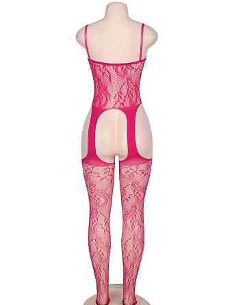 Бодистокинг ажурный с имитацией чулков Star Night розовый XS-M Sex Aura Киев