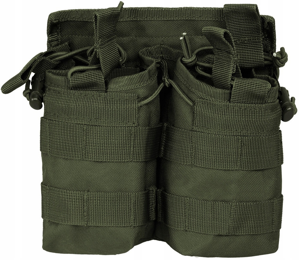 Тактичний подвійний Підсумок під магазини АК/М4/М16 із системою Molle Mil-Tec від Sturm (13497001) Olive Нововолинськ - фото 3