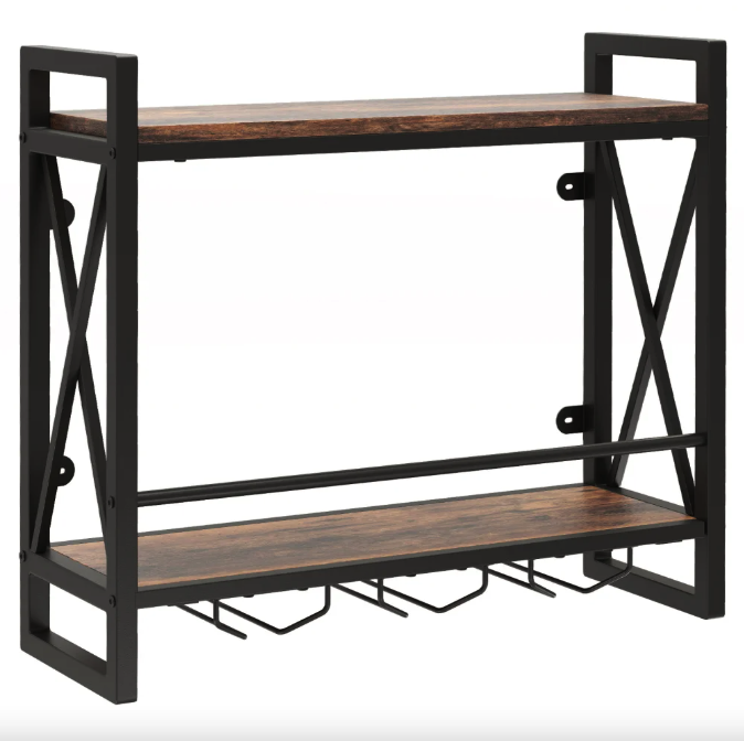 Настінний винний стелаж Costway Lagom у стилі Loft Київ - фото 1