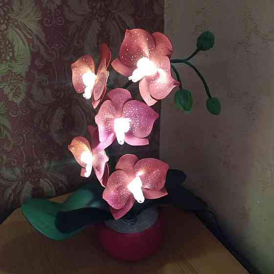 Світильник-нічник "Орхідея Бордова" Дніпро
