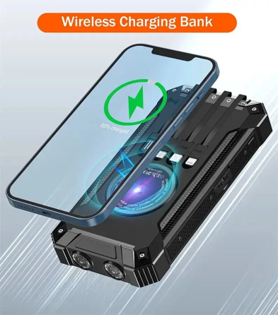 Зарядное устройство на солнечных батареях IBattery LS45 25000mah c фонариком и беспроводной зарядкой Винница