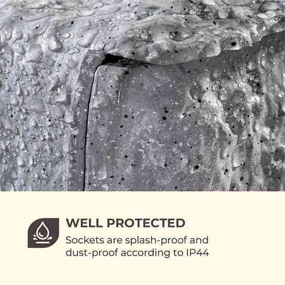 Power Rock Twilight 5 4-контактная садовая розетка IP44 сумеречный датчик 5 м серый кабель 5 м (Германия, Ровно