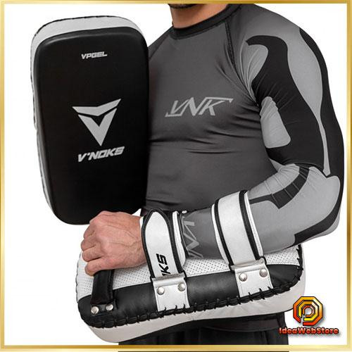 Пады V`Noks Aria White из натуральной кожи для тренировок ударной техники 1 ШТ Лапы боксерские Киев - изображение 1