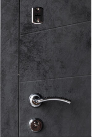 Двері вхідні Наші Двері МЕГА СІТІ Оксид темний / Оксид білий 960х2040 мм Київ