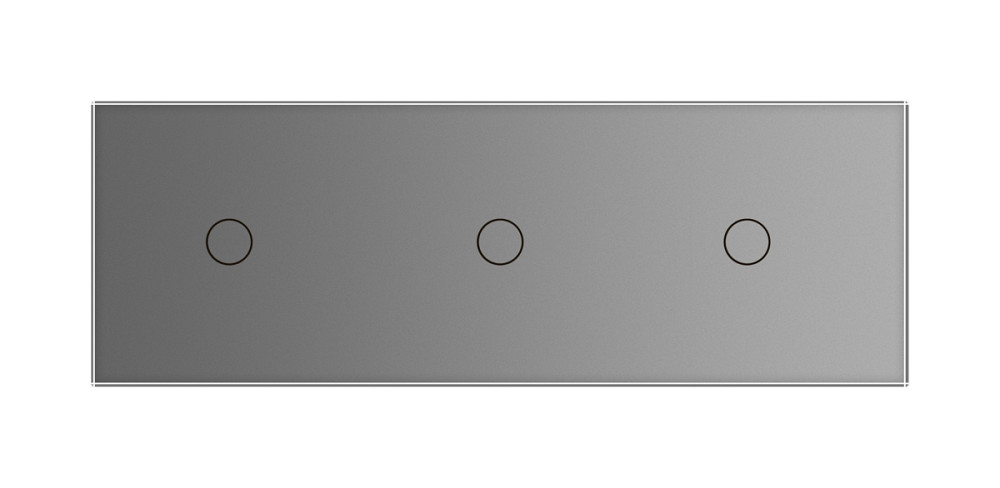 Розумний сенсорний прохідний/перехресний вимикач 3 сенсори (1-1-1) Livolo сірий скло (VL-C703SZ-15) Коломия - фото 4