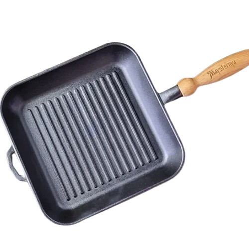 Сковорідка-гриль d28*28*4см чавунна лита Т307Ук Майстерня Житомир - изображение 1