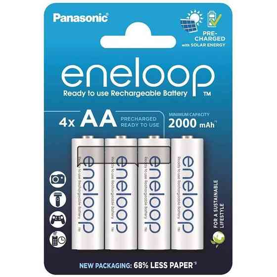 Акумулятори Panasonic Eneloop AA/HR06 NI-MH 2000 mAh BL 4 шт. Харків
