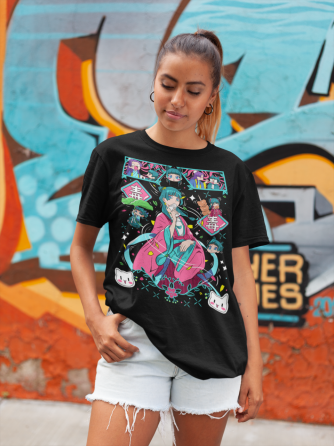 Футболка з аніме принтом Апотхекарй Діаріес Ессентіал Маомао оверсайз (S/M/L) Чорний AnimeJ0593 Дніпро