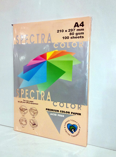 Папір ксероксний кольоровий "Spectra" A4 80г/м 100арк Peach 150 персик 16.4186, шт Київ - фото 1