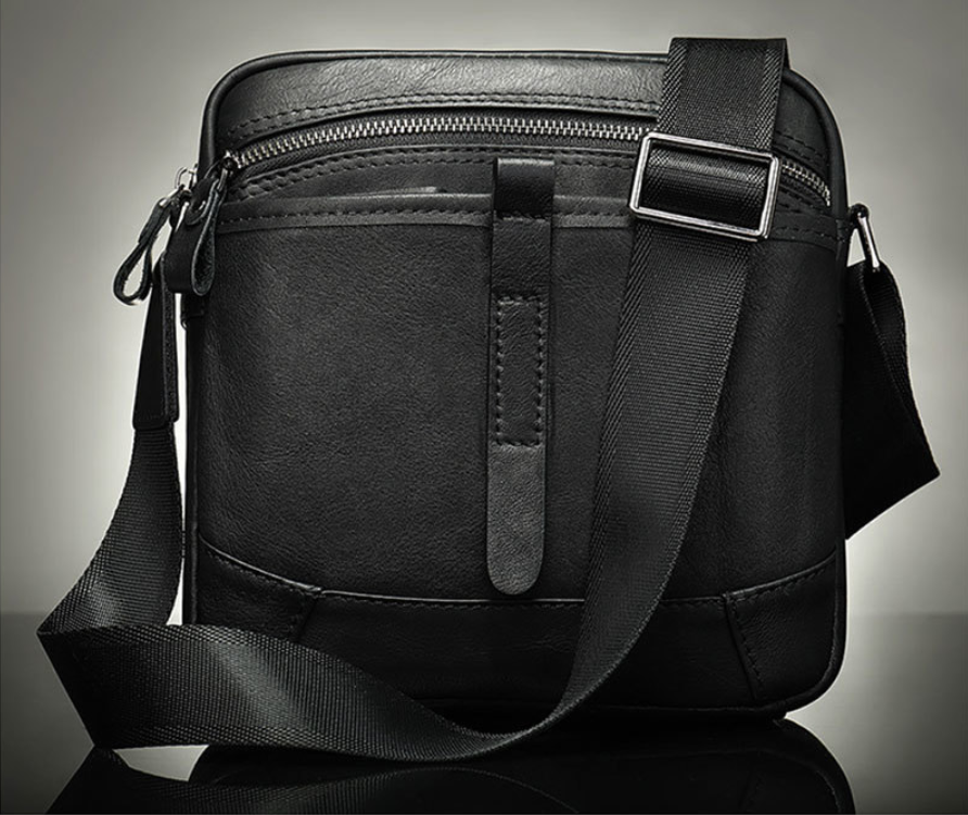 Компактна сумка через плече зі шкіри Vintage 20034 Чорна Київ - фото 10