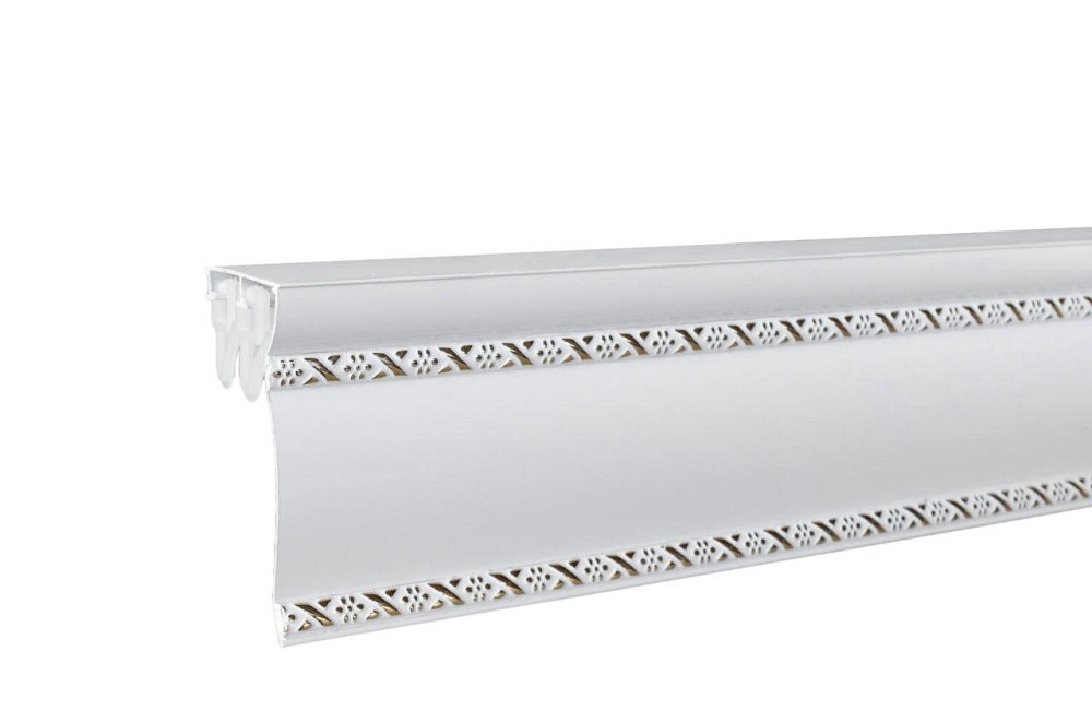 Алюминиевый потолочный карниз БР-24 белый Бровары - изображение 1