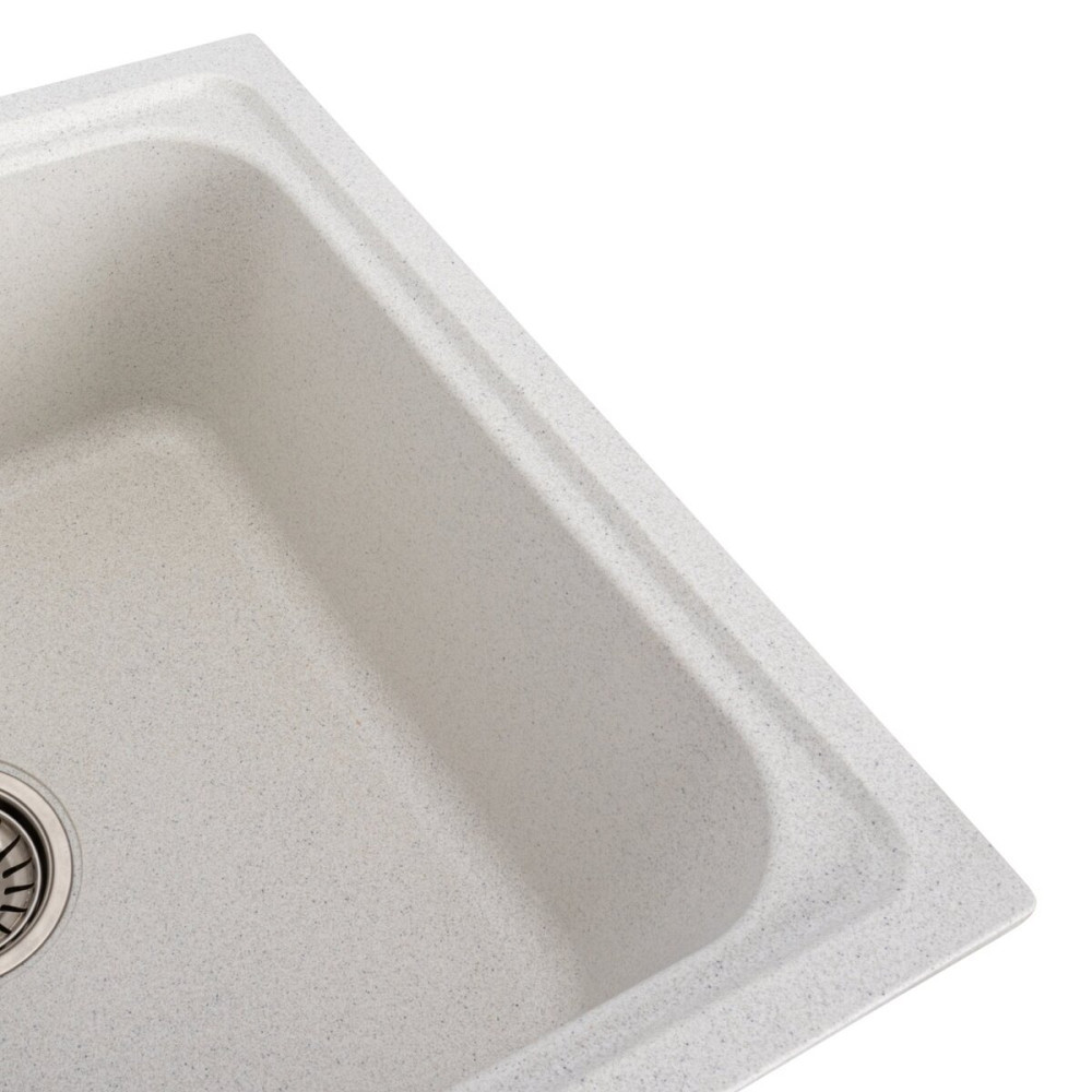 VALESO Гранітна мийка для кухні VALESO 7950 Equatoria матова Біла в крапку Киев - изображение 4