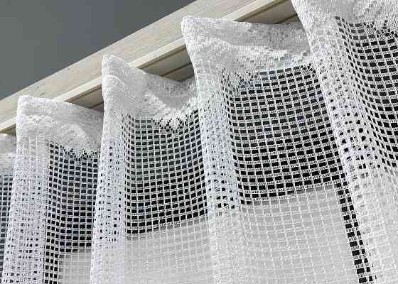 Тюль сетка VR-Textil Juli № 1715т Арка на кухню цвет белый 300х160 см (53-0031) Киев