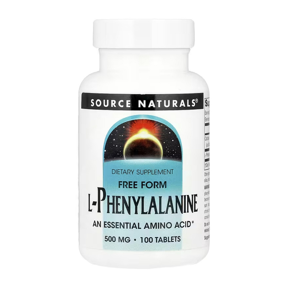 Фенилаланин Source Naturals L-Phenylalanine 500 мг 100 таблеток Луцк - изображение 1