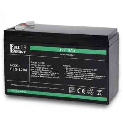 Батарея LiFePo4 Full Energy 12В 8Аг, FEG-128 (FEG-128) Винница