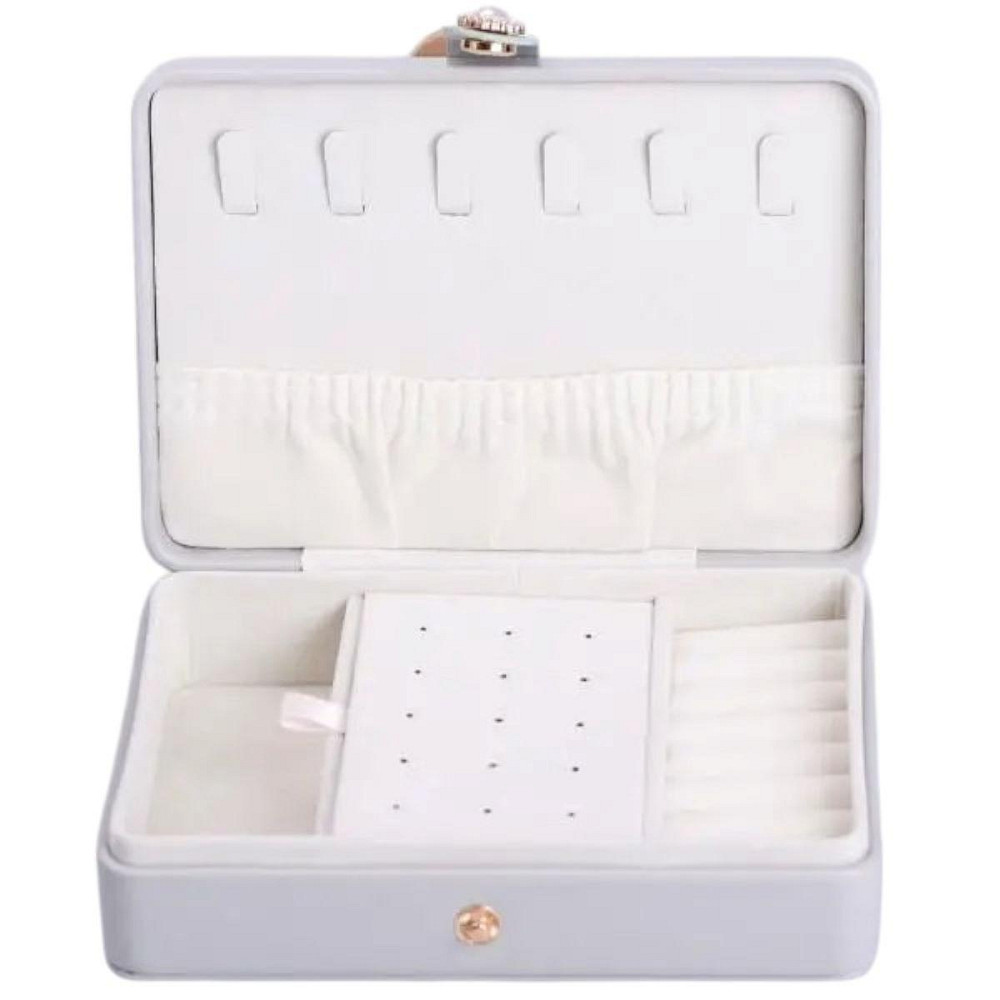 Шкатулка для украшений из эко кожи 16×11×4.7 см органайзер для ювелирных изделий HP-5-30G Киев - изображение 1