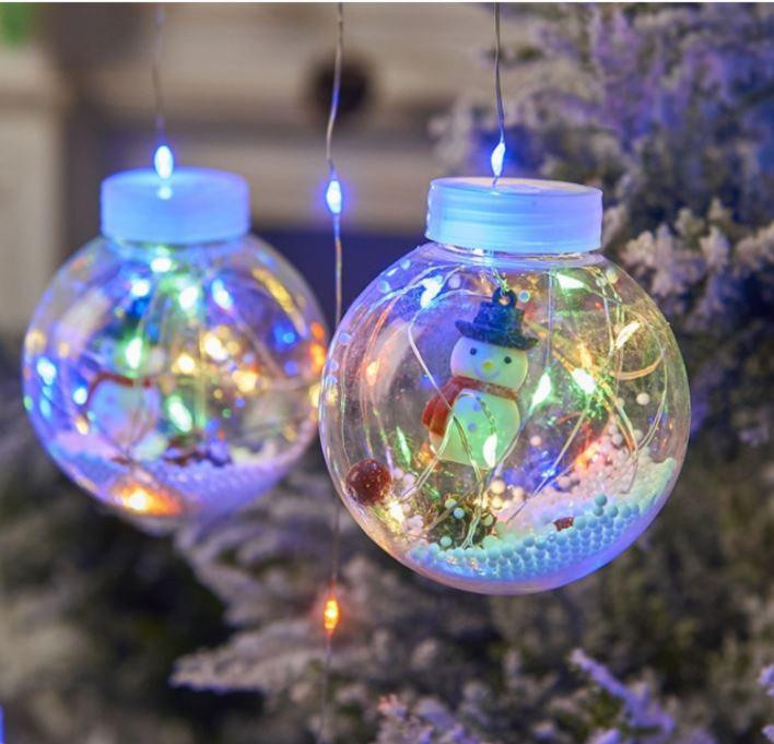 Гірлянда Xmas M-1 Copper curtain ball lamp 7257 Сніговик, різнокольорова Винница - изображение 2