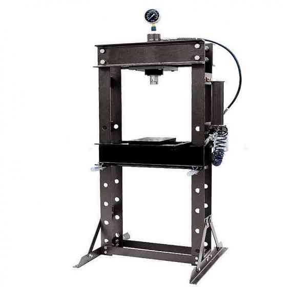 Прес 30т гідравлічний напольний з манометром, ручний/ножний привід (роб. висота: 0-975ММ, роб. ширин Одеса