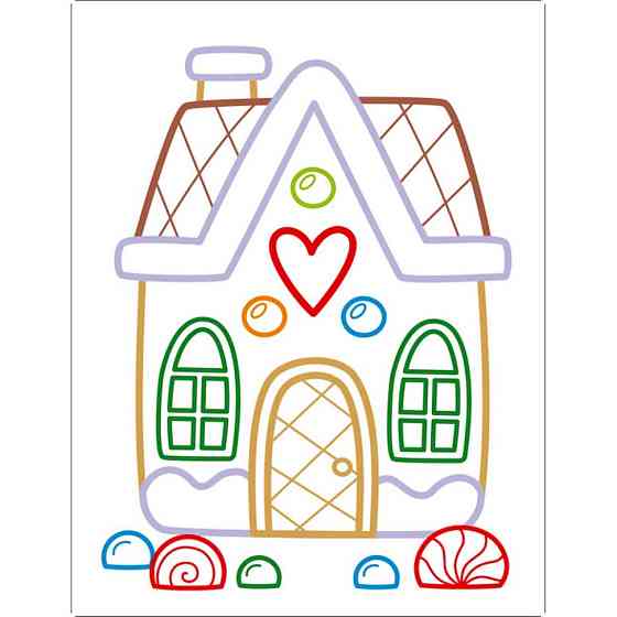 Дитяча книжка-розмальовка "Солодкі свята" 18713 з кольоровим контуром Вінниця