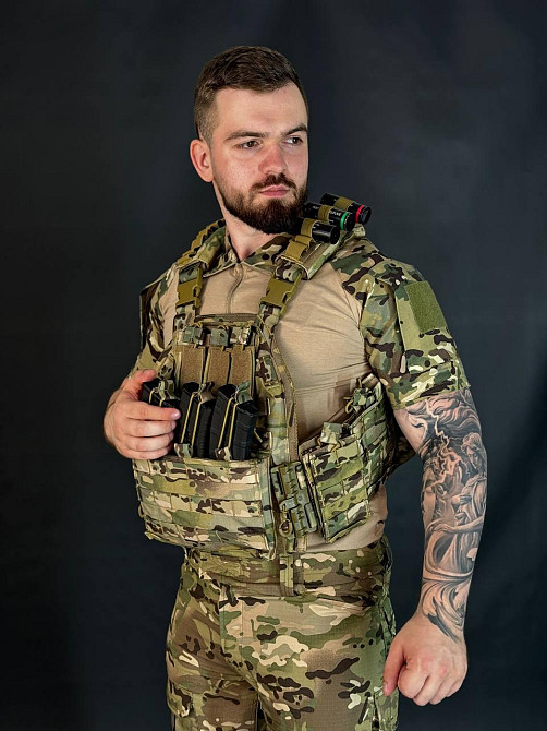 Тактическая плитоноска мультикам Yakeda с итогами тактическая плитоноска бронежилета на системе молли   WAR Львов - изображение 3