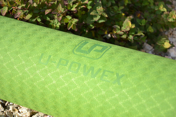 Коврик для йоги та фітнесу U-POWEX TPE Yoga mat Green/Black (183х61х0.6) Кам'янське - фото 10
