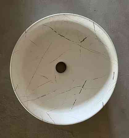 Раковина накладна Mixxus Premium WAVE-0102 MARBLE 370х370х130mm   ( MP6528 ) 31397 Харьков