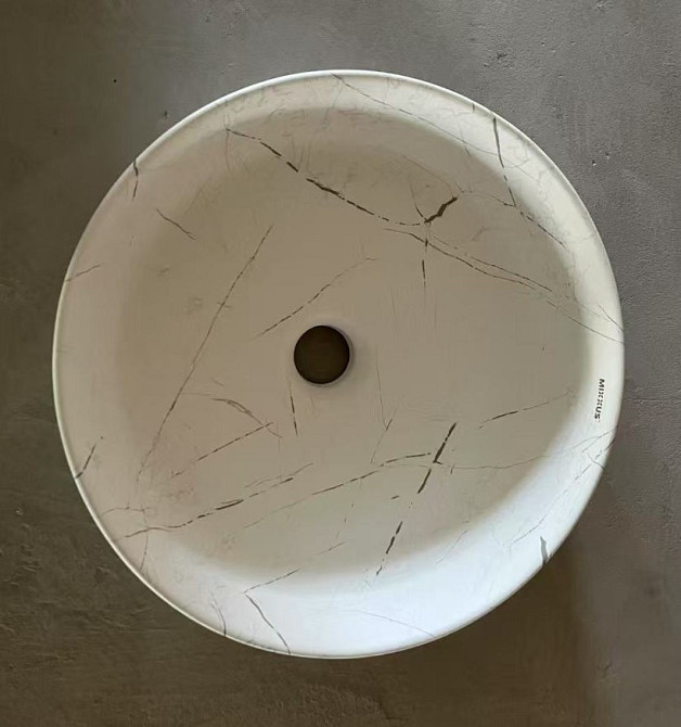 Раковина накладна Mixxus Premium WAVE-0102 MARBLE 370х370х130mm   ( MP6528 ) 31397 Харьков - изображение 2