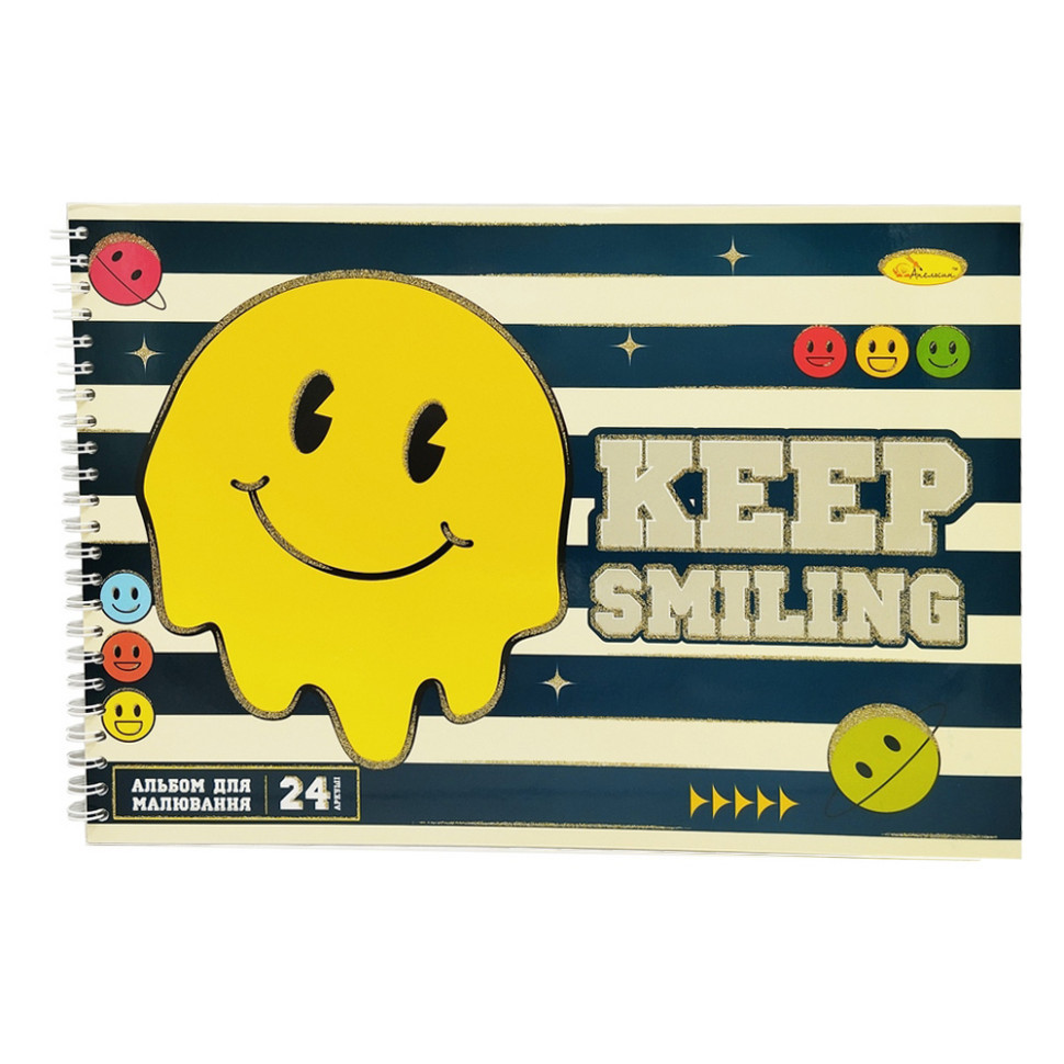 Альбом для малювання A4 АП-0306-5, 24 аркуші, пружина збоку Вінниця - фото 1