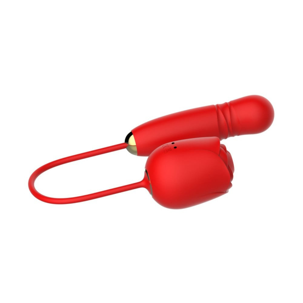 Вакуумный стимулятор в виде розы Every Night Toys с пульсацией, красный Sex Aura Киев - изображение 4