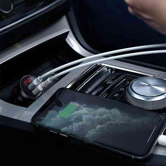 Автомобильное зарядное устройство Baseus Digital Display Dual USB 4.8A Car Charger 24W CCBX-0G (Серое) Николаев
