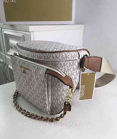 Жіноча сумка "бананка" на груди і на пояс MK Slater бежева Київ