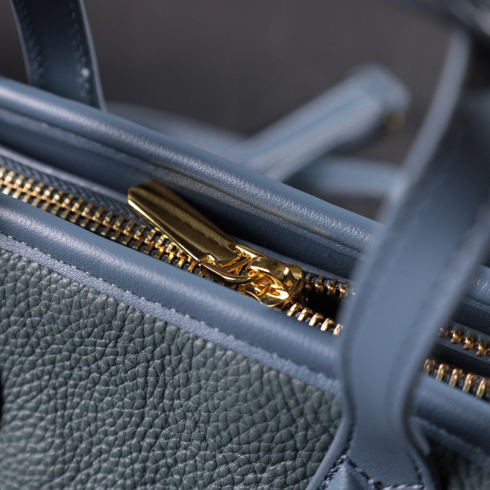 Елегантна сумка з двома ручками з натуральної шкіри Vintage 22282 Блакитна Київ - фото 10