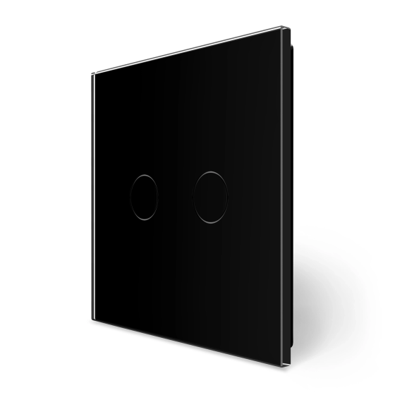 LIVOLO Комплект бездротовий сенсорний вимикач з реле 2 канали Livolo чорний скло (VL- -B/FC2Z2- Коломыя