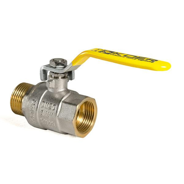 Кран кульовий KOER KR.215.G - 3/4" FM ГШВ YELLOW, ручка "важіль" жовта (KR0117) Київ - фото 3