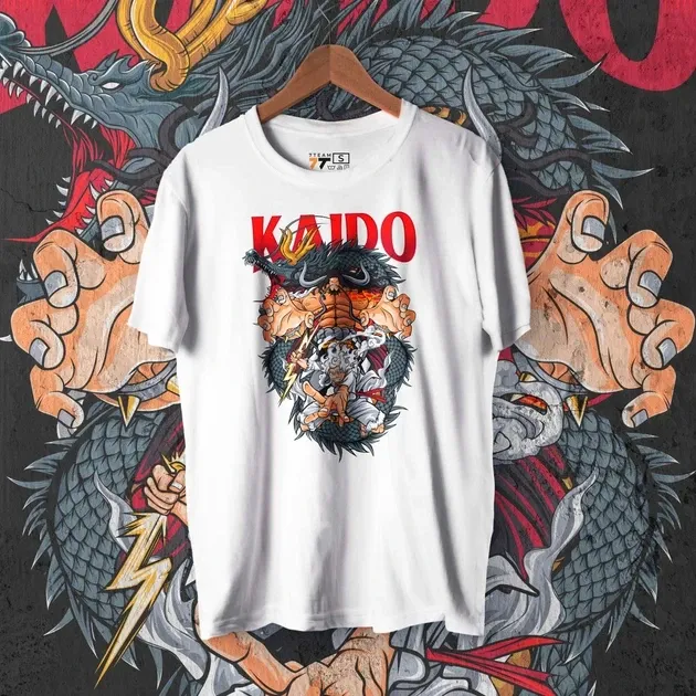 Футболка мужская с принтом Ван Пис Луффі і Кайдо 2 Размер 48 Anime0162 Днепр - изображение 1