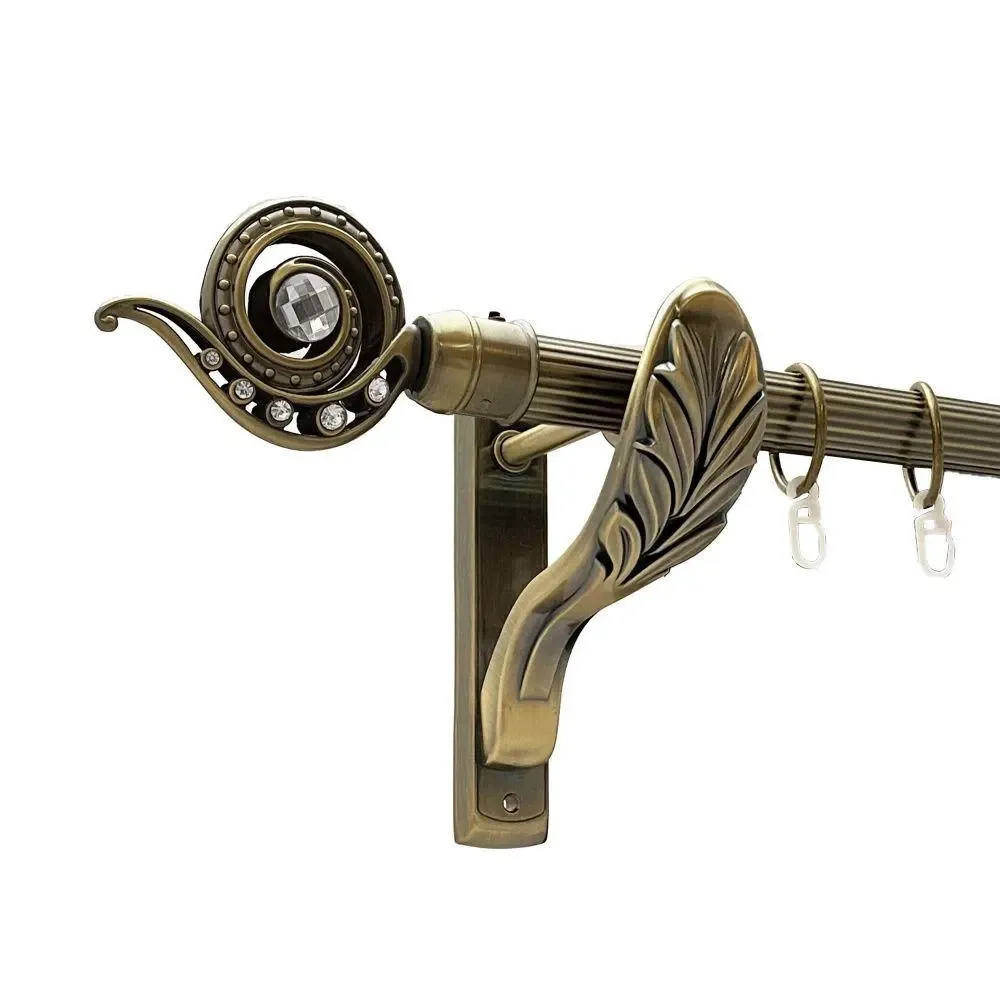 Карниз Orvit Око Дракона металевий однорядний ретро рифлена труба кільце металеве Антик 25 мм 300 см Львов - изображение 1