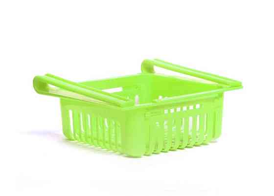 Розсувний пластиковий контейнер для зберігання продуктів у холодильнику Storage rack / 7240 Дніпро