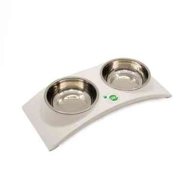 Посуд для собак KIKA Миска RAINBOW подвійна L біла (SDML990353LB) Вінниця