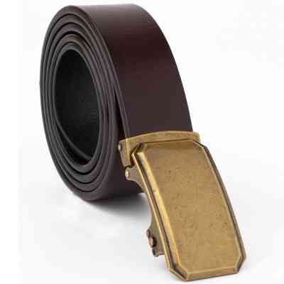 Ремень Vintage Мужской c латунной пряжкой Коричневый (20276) Винница