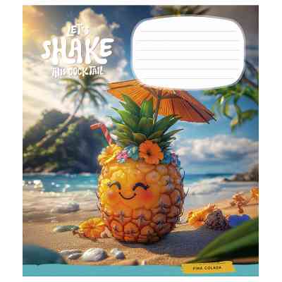 Зошит Школярик Exotic drinks 12 аркушів коса лінія (012-3541C) Вінниця